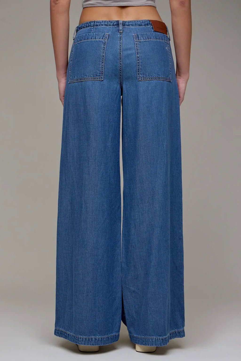 Hidden Drawstring Wide Leg Trouser