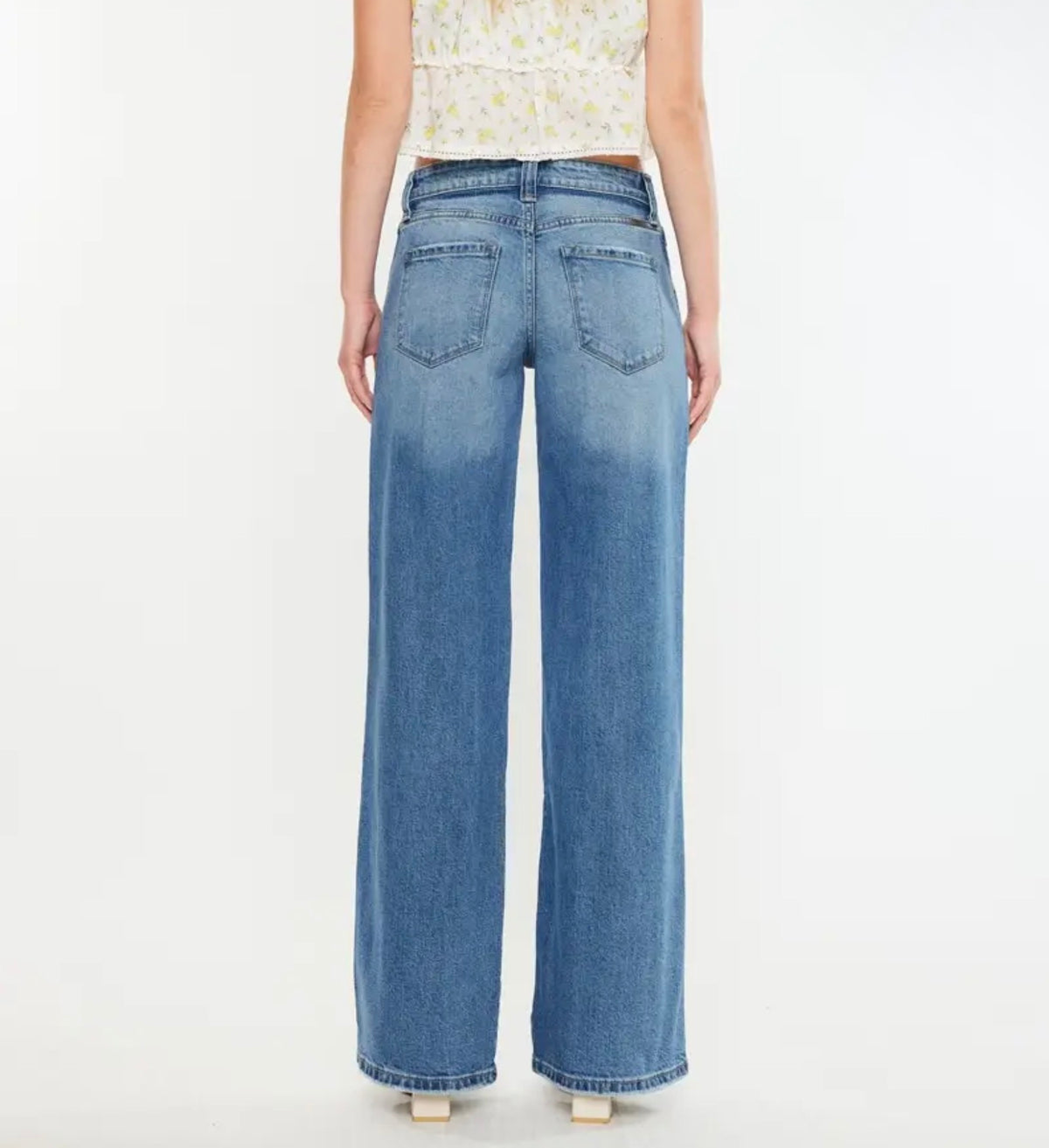 KanCan Mid Rise Wide Leg Jean