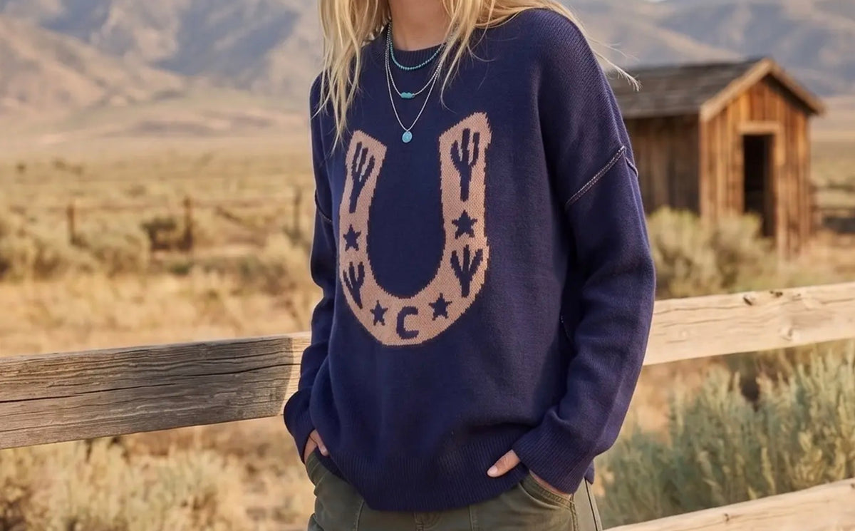 Horseshoe Cactus Knit Sweater