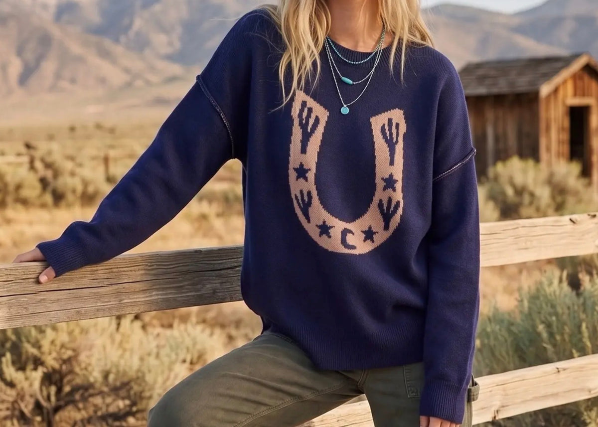 Horseshoe Cactus Knit Sweater