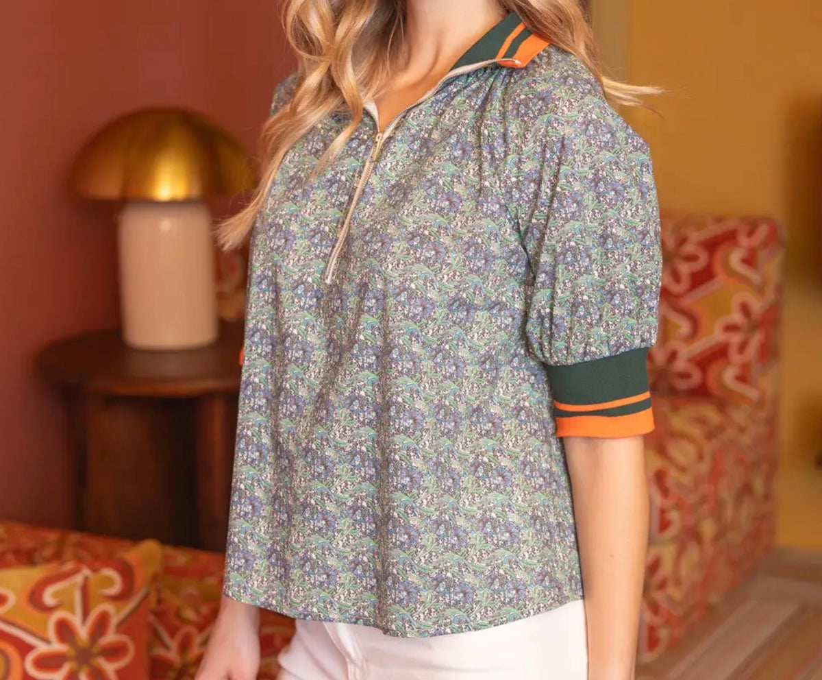 Half Zip Blouse