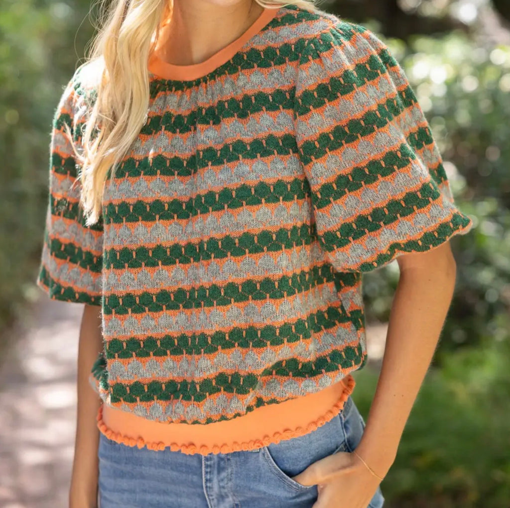 Bubble Sleeve Blouse