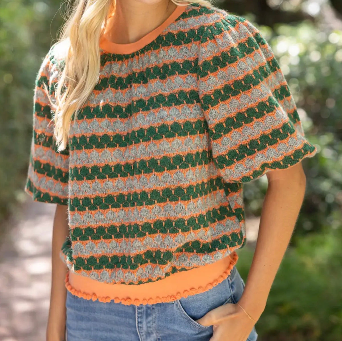 Bubble Sleeve Blouse