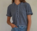 Half Button Polo Top
