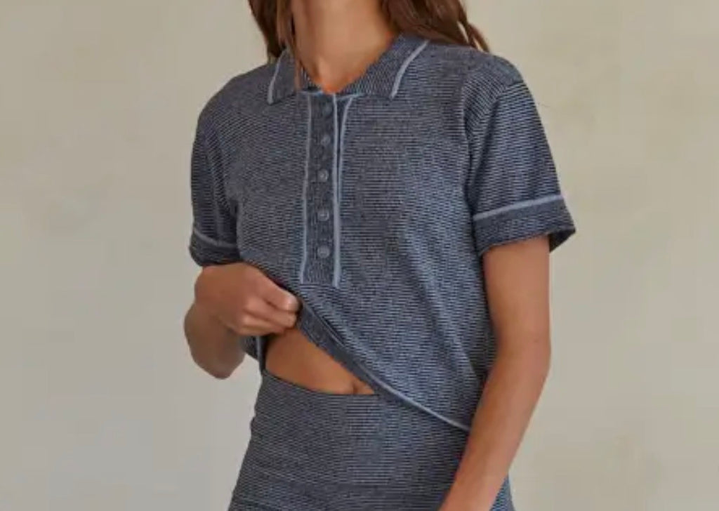 Half Button Polo Top