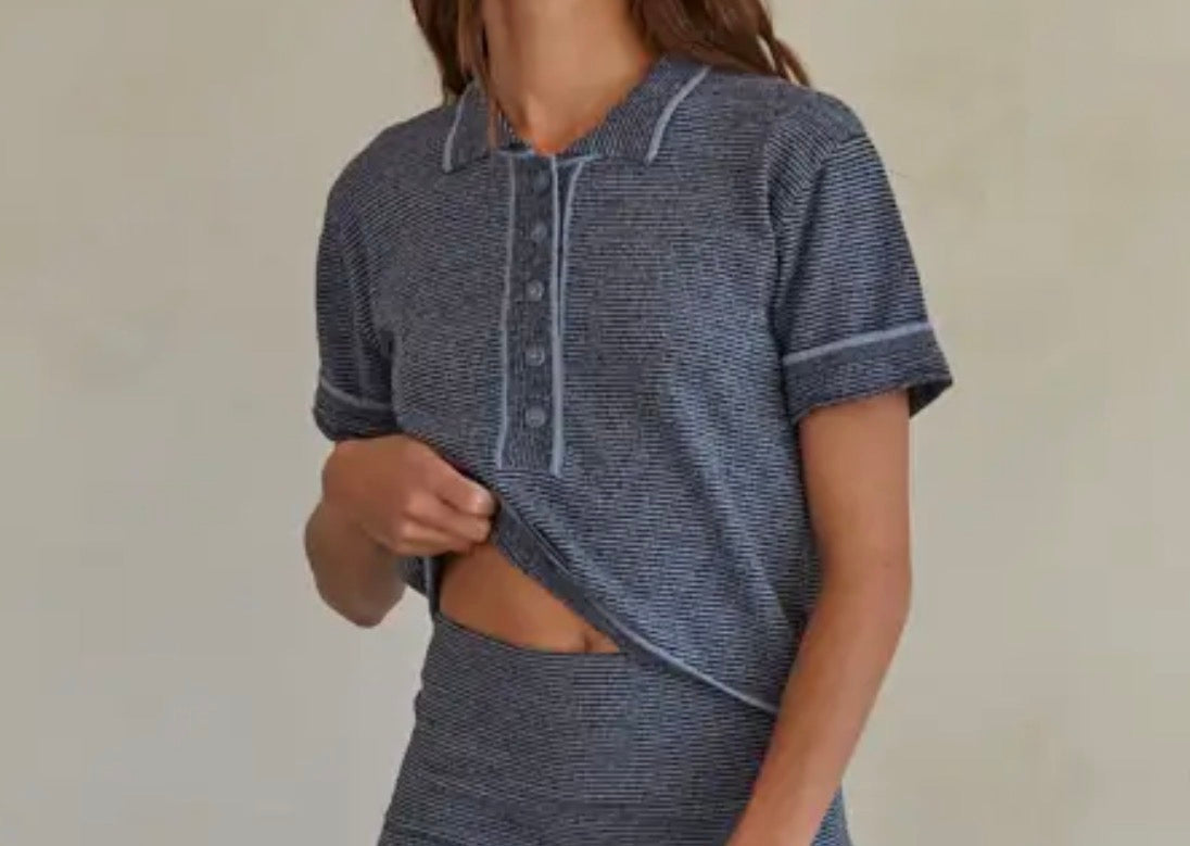 Half Button Polo Top
