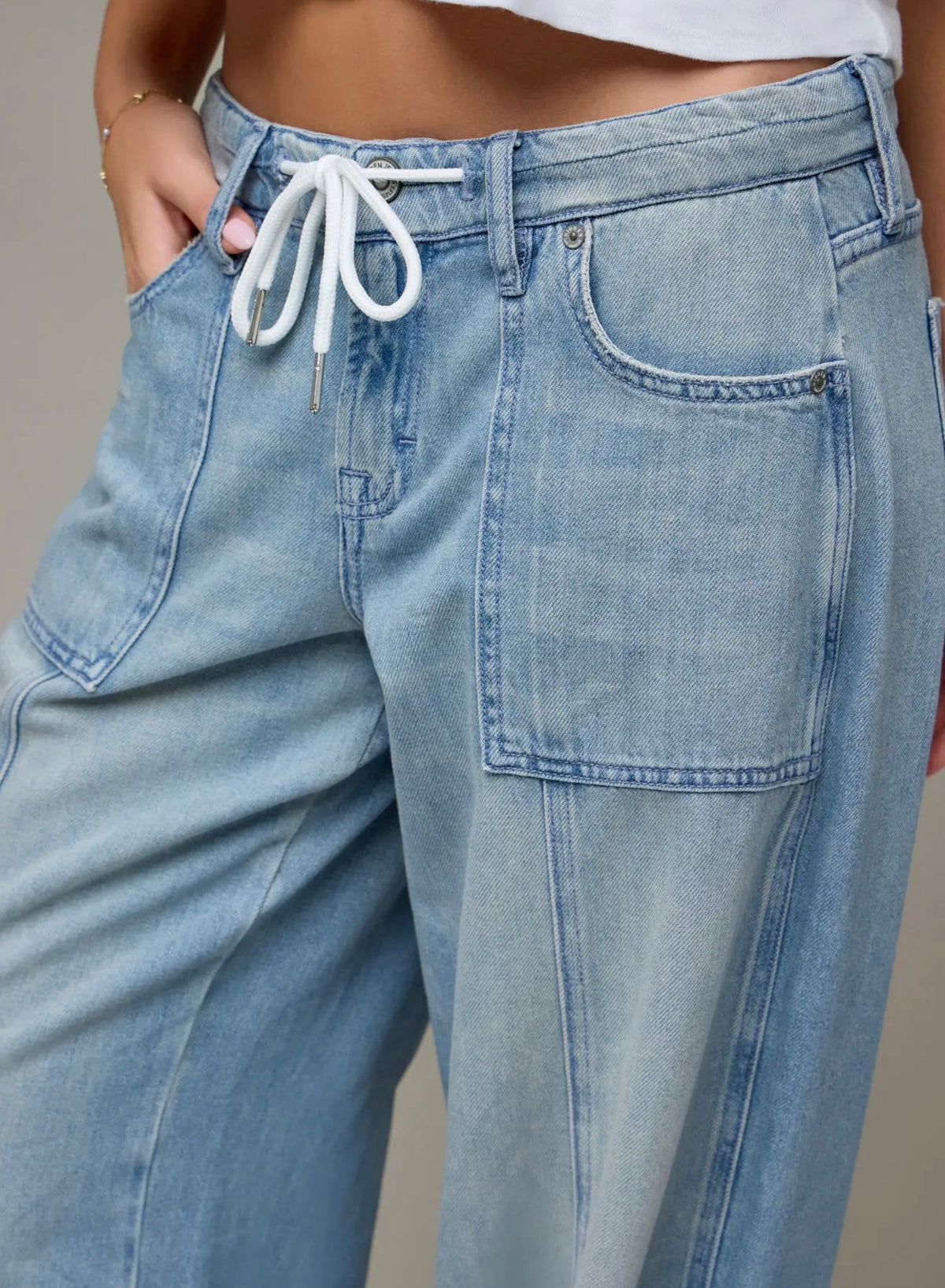 Hidden Mid Rise Wide Leg