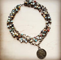 Amazonite Collar-Length Necklace with Indian Head Coin