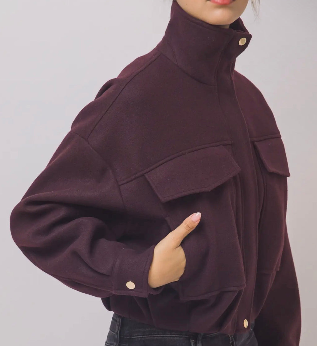 Wool-blend Utility Jacket