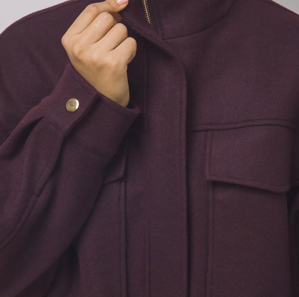 Wool-blend Utility Jacket