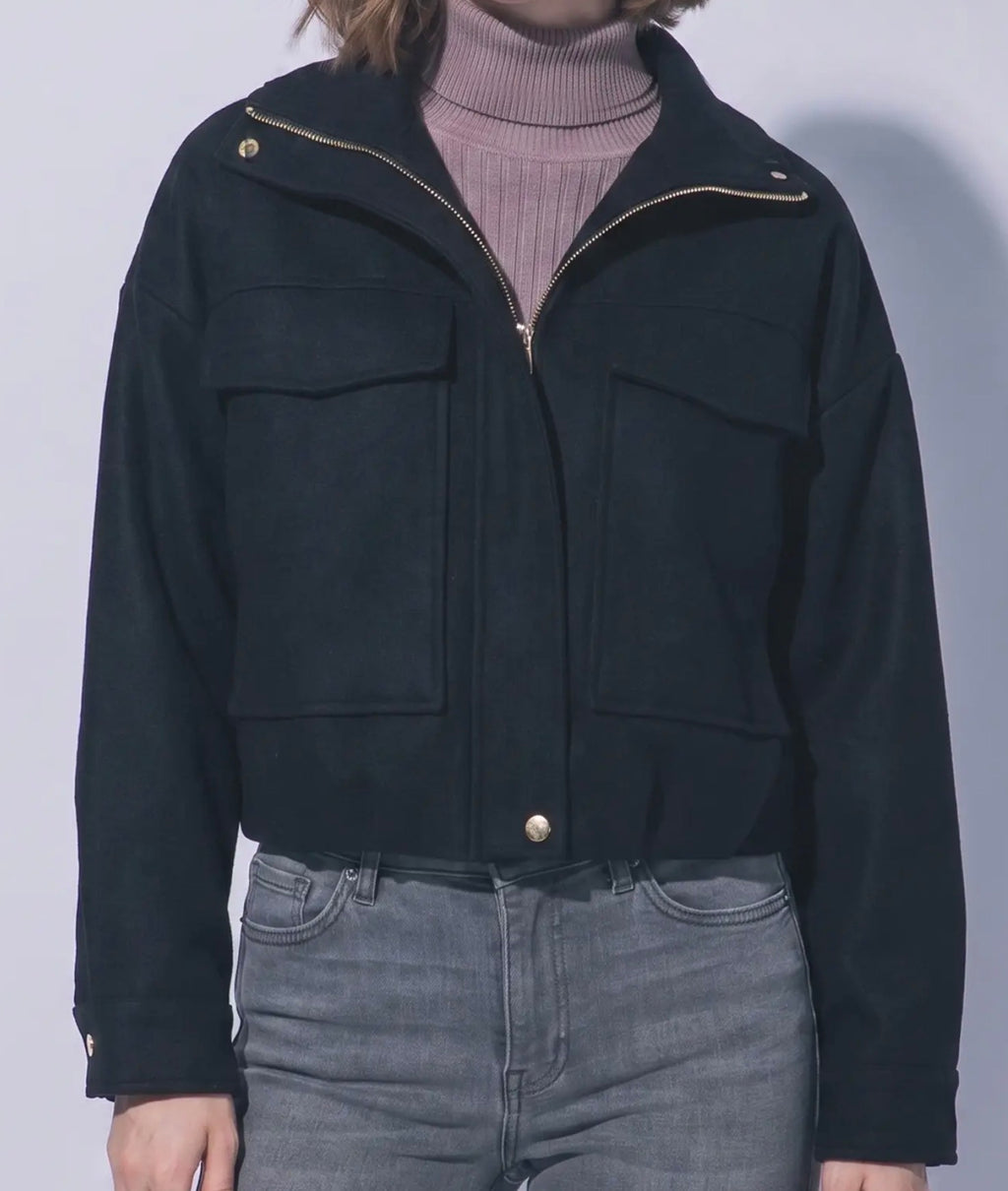 Wool-blend Utility Jacket