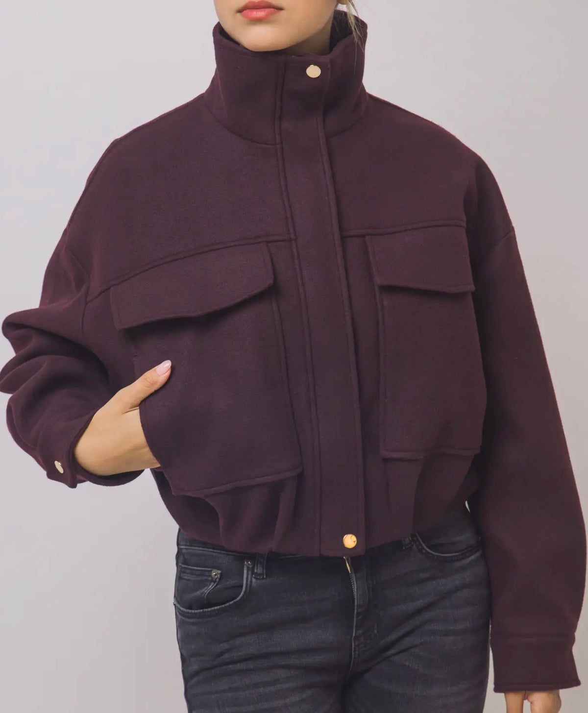 Wool-blend Utility Jacket