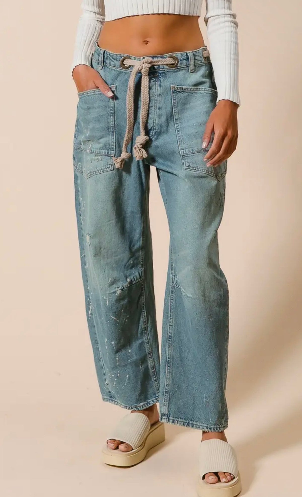 Washed Denim Jeans