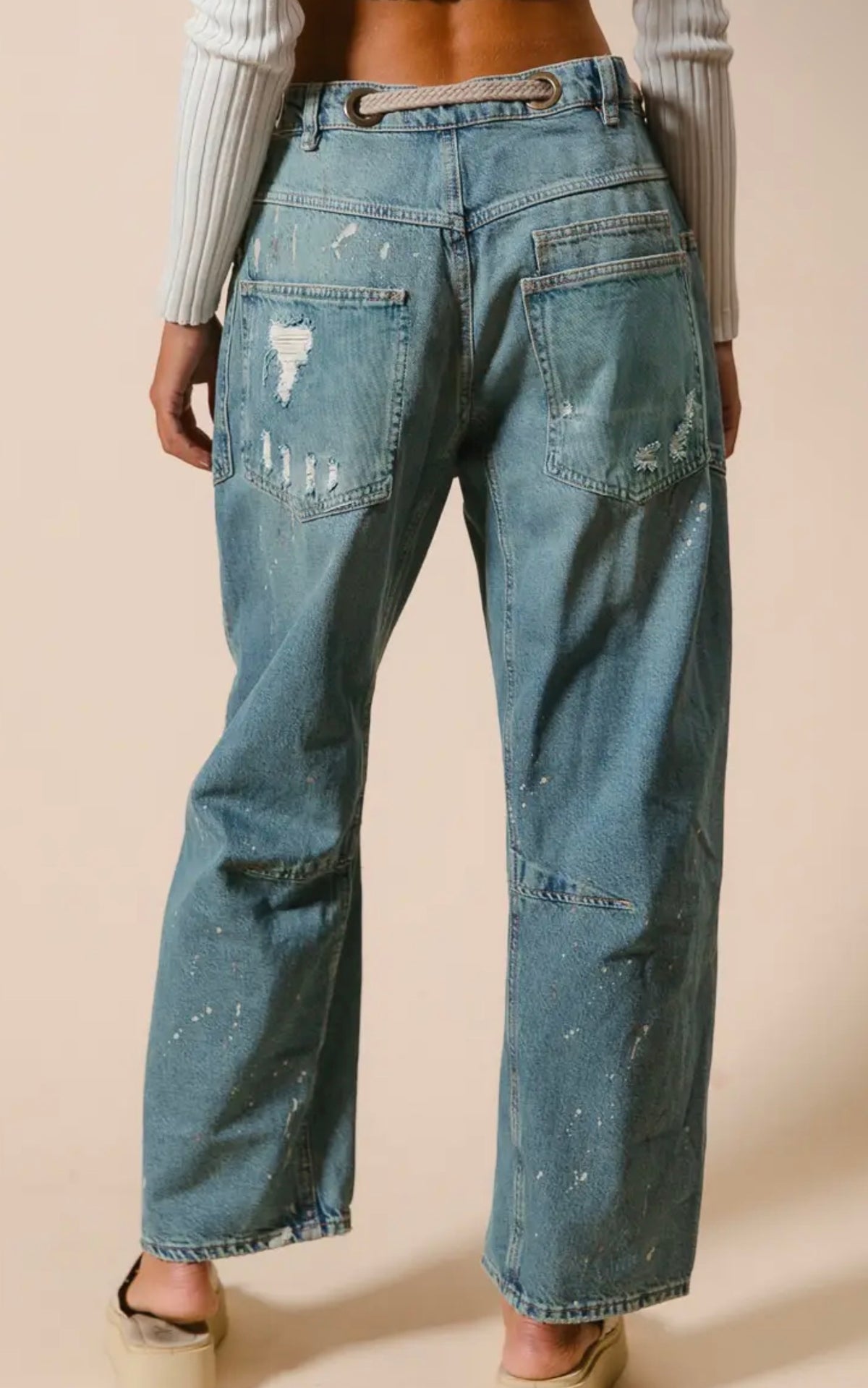 Washed Denim Jeans
