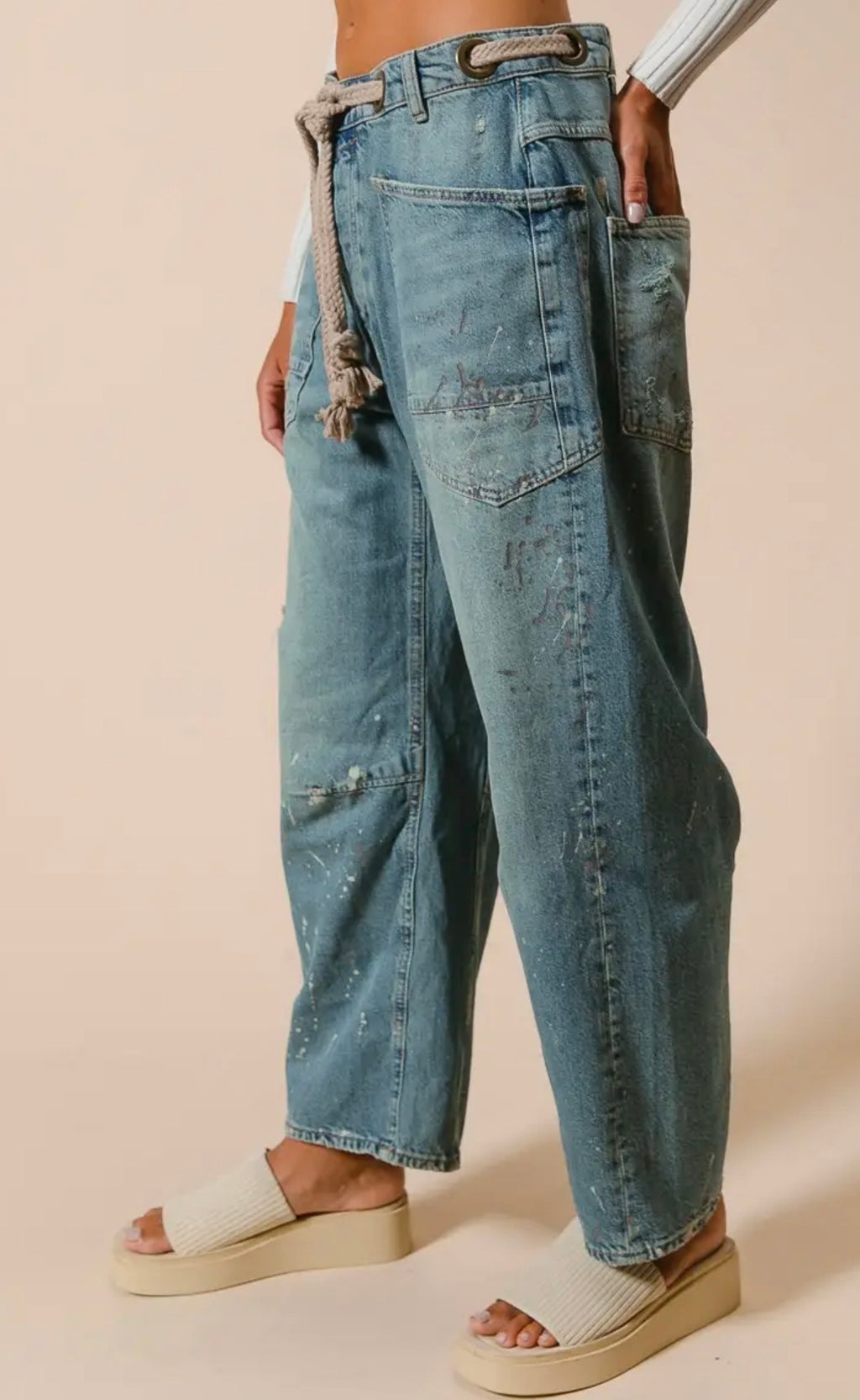 Washed Denim Jeans