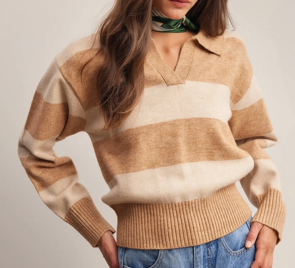 Collard Knit Sweater