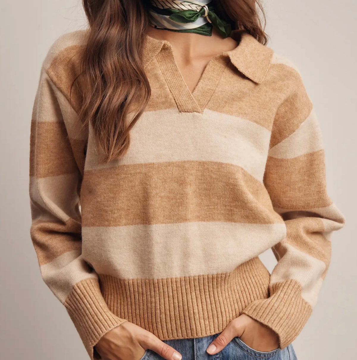 Collard Knit Sweater