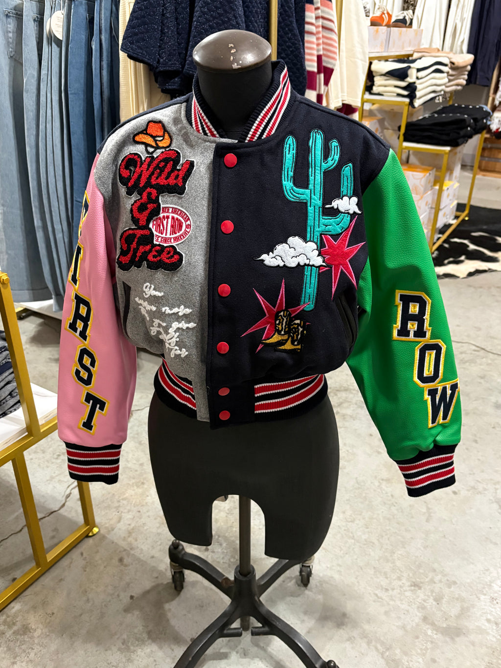 Wild and Free Varsity Jacket