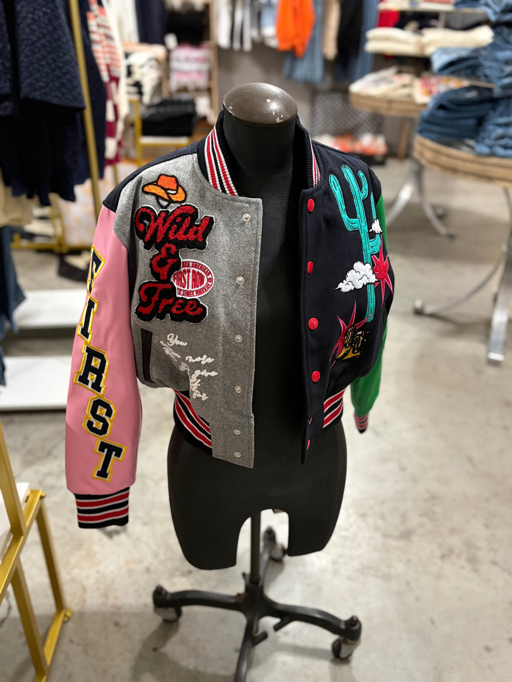 Wild and Free Varsity Jacket
