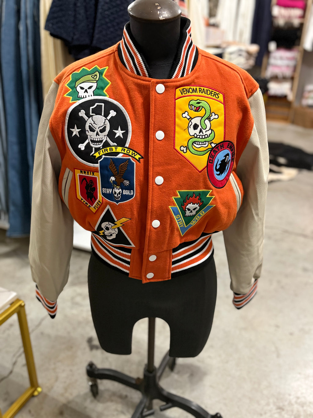 Logo Allover Varsity Jacket