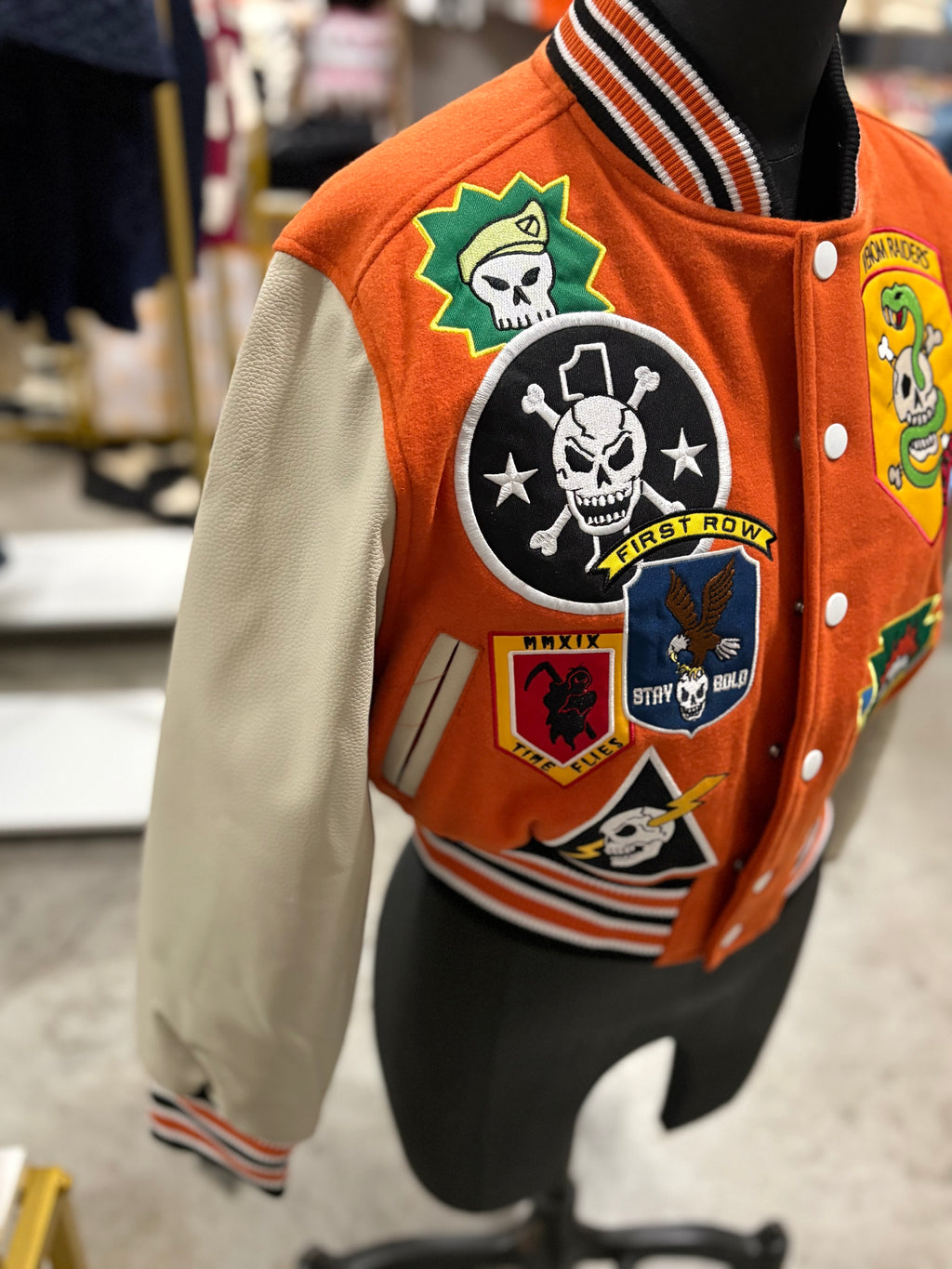 Logo Allover Varsity Jacket