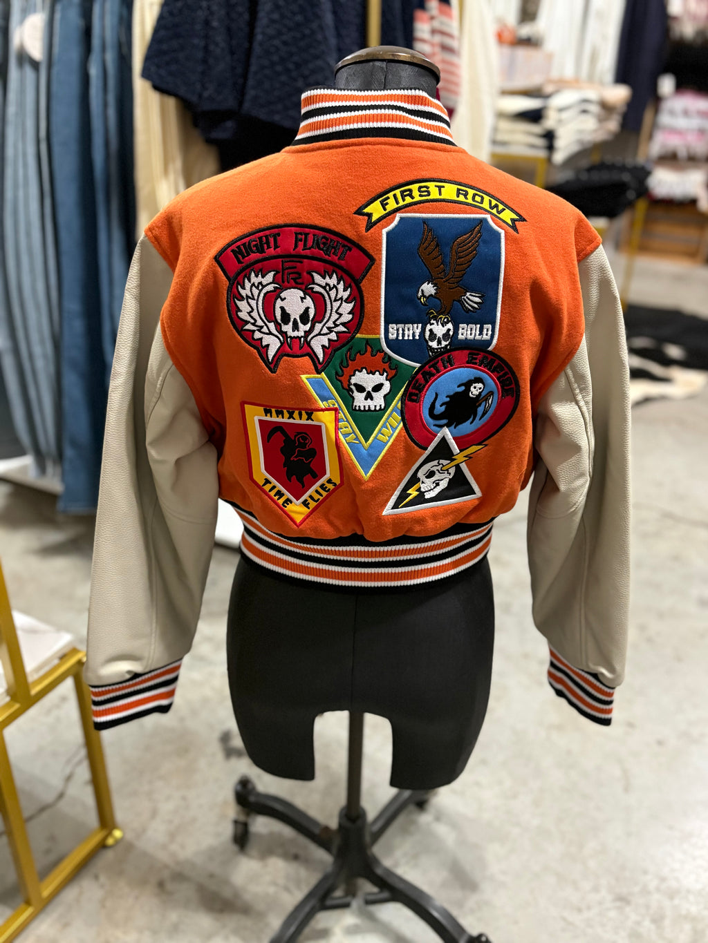 Logo Allover Varsity Jacket