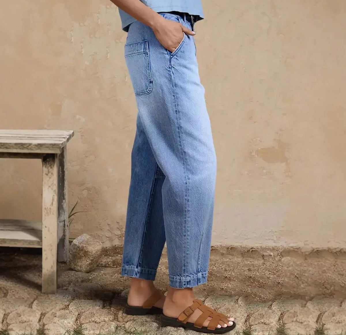Wide Leg Casual Jeans