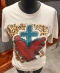 Leopard Sacred Heart Tee