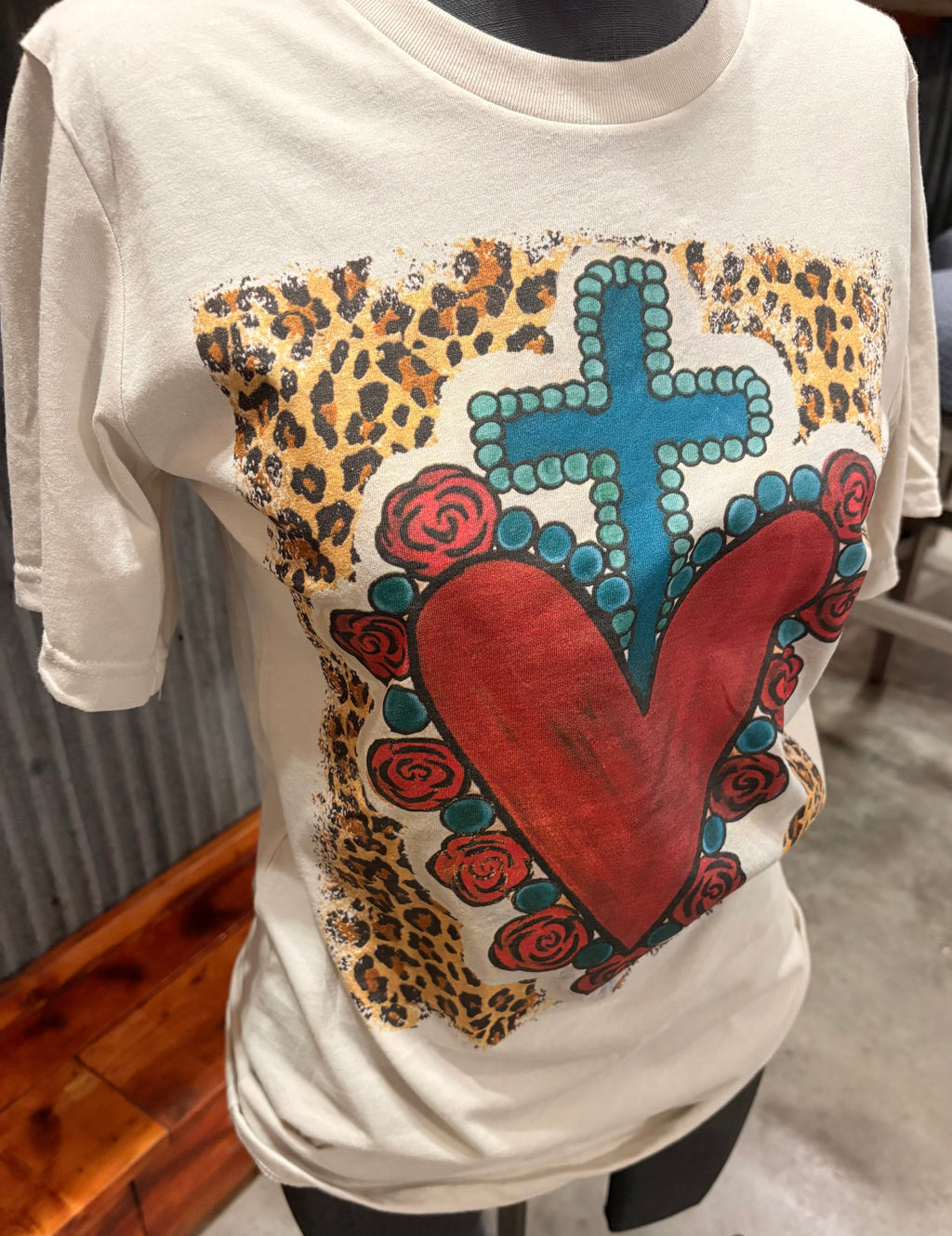 Leopard Sacred Heart Tee